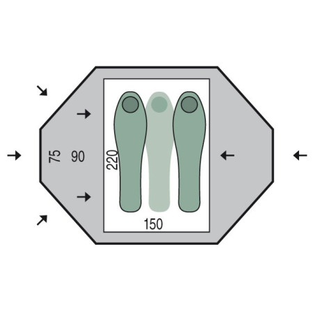 Šator Pinguin Tornado 2 Duralu