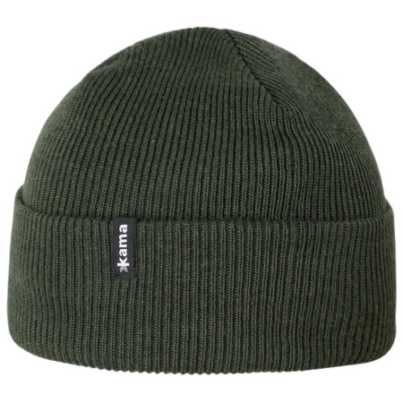 Pletena kapa od merino vune Kama LA05 tamno zelena dark green