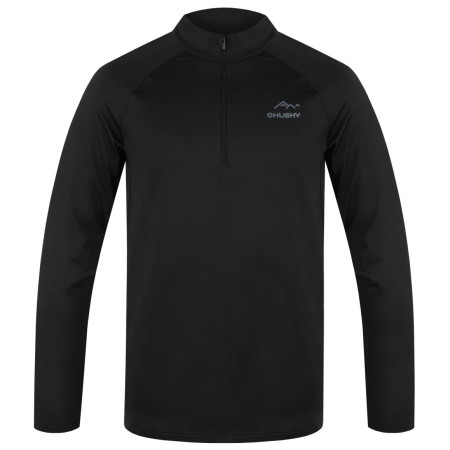 Muške funkcionalne majice Husky Tromi zip M crna Black