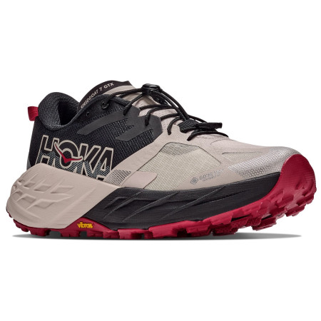 Muške tenisice za trčanje Hoka Speedgoat 7 GTX siva/crvena Black / River Rock Grey