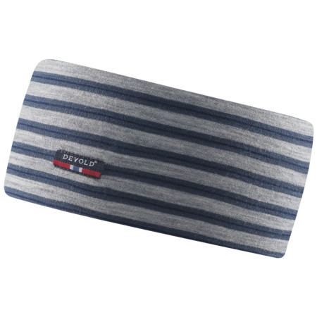 Traka za glavu Devold Breeze Headband kids siva/plava Night stripes