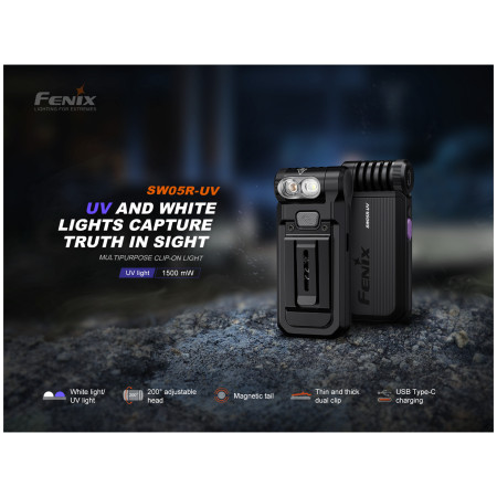 Džepna svjetiljka Fenix SW05R-UV