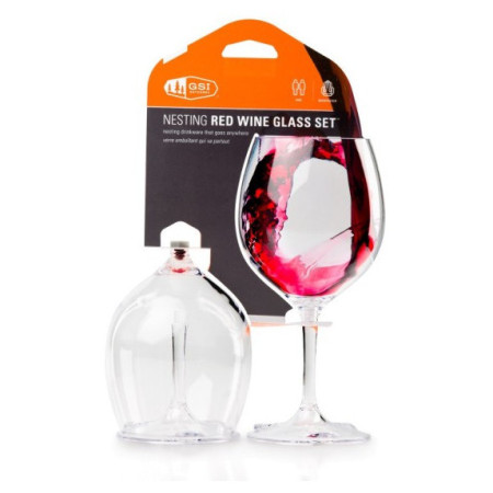 Čaše za vino GSI Outdoors Nesting Red Wine Glass Set