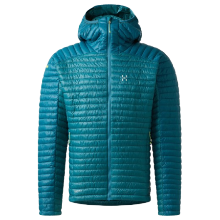 Muška jakna Haglöfs L.I.M Mimic Hood II svijetlo plava Mountain Teal/Deep Teal