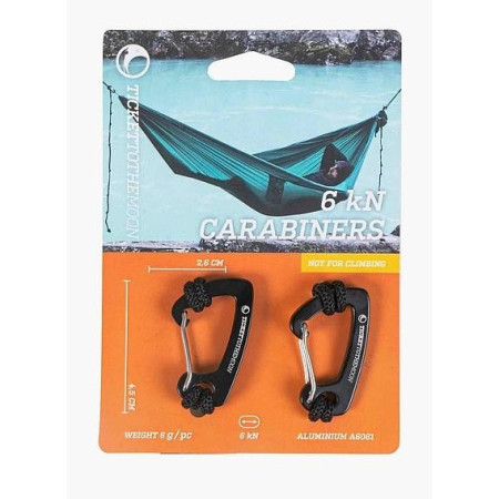 Set od 2 iznimno lagana aluminijska karabinera Ticket to the moon 600 kg