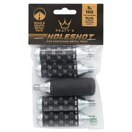 Pumpica Peaty´s Holeshot Co2 Bombičky 5 Ks - Road & Gravel crna