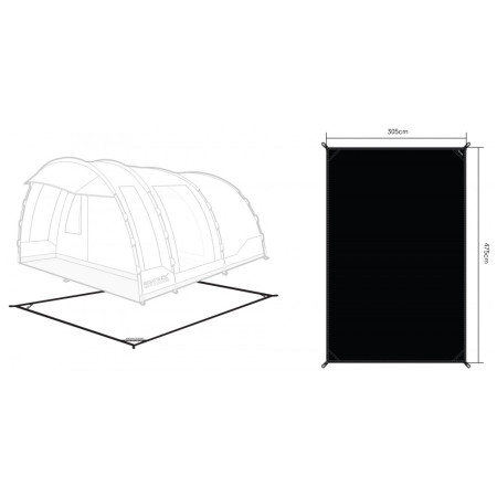 Zaštita za pod Regatta Vanern 4 Footprnt crna