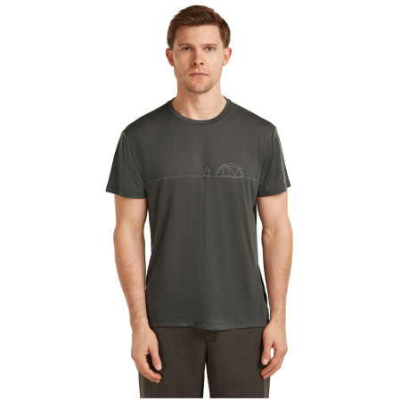 Muške funkcionalne majice Icebreaker Merino Blend Core SS Tee Single Line Camp