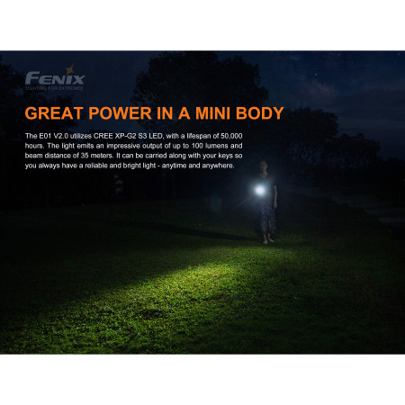 Baterija Fenix E01 V2.0 black