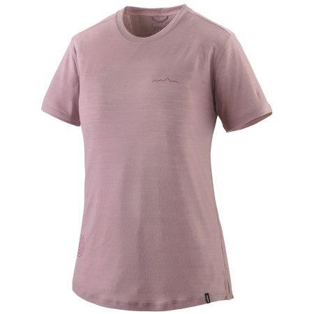 Ženska majica Patagonia Women's Capilene Cool Merino Blend Graphic Shirt ružičasta Multi-Pitch: Quiet Violet