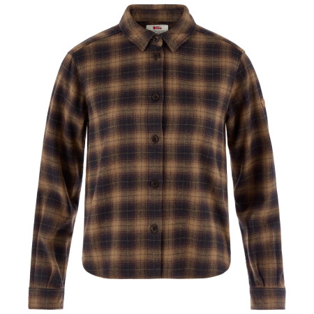 Ženska košulja Fjällräven Övik Boxy Flannel Shirt W smeđa Black-Wood Brown