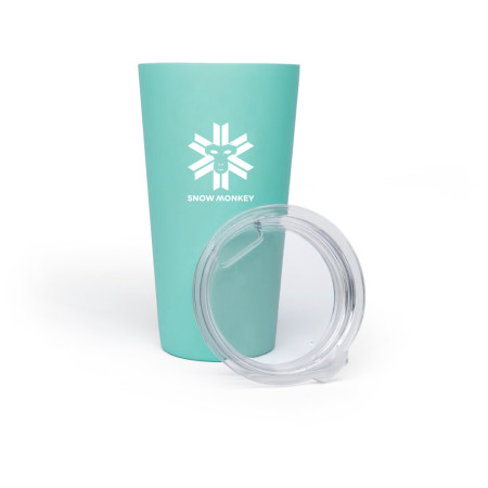 Termos Snow Monkey Enjoyer 0,473l svijetlo plava mint