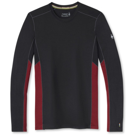 Muška funkcionalna majica Smartwool Merino Sport 150 Long Sleeve Crew crna/crvena TibetanRedHeatherBlack