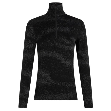 Ženska funkcionalna majica Icebreaker Women M 260 Tech Vertex LS HZ Chillwave crna Black/Obsidia/J