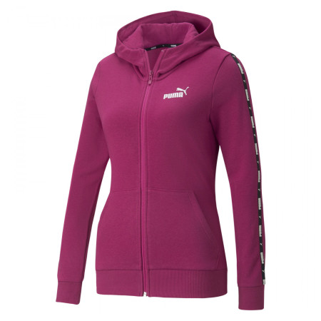 Ženska dukserica Puma Power Tape Full-Zip Hoodie TR ružičasta