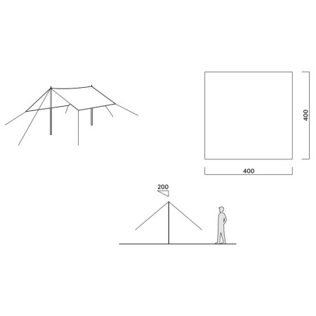 Zaklon Easy Camp Totak Tarp 4 x 4 m