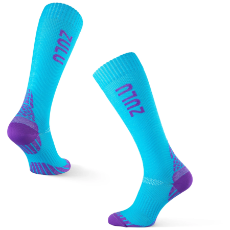 Kompresijske čarape Zulu Run Compression plava / ljubičasta blue/violet