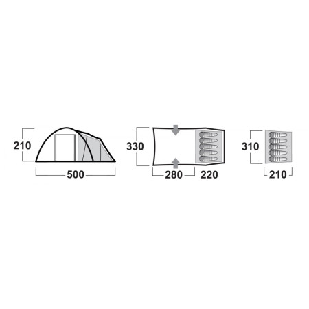 Obiteljski šator Husky Mitar 5