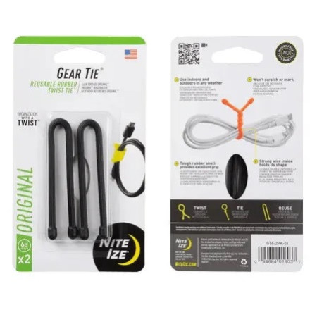 Vezna žica Nite Ize Gear Tie 6" crna Černá