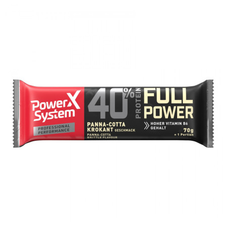 Čokoladica Indiana Jerky Power System Professional Protein Bar 40% Panna-Cotta Brittle 70g