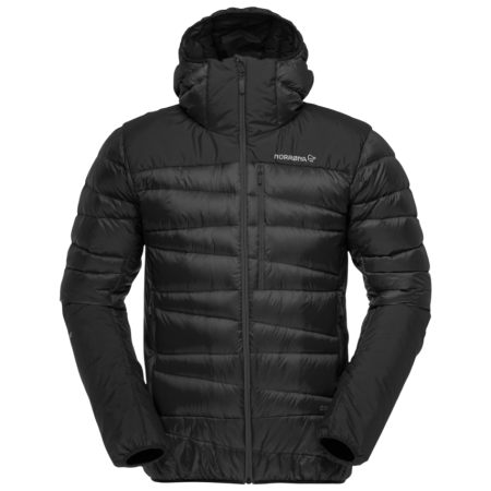Muška pernata jakna Norrona falketind down750 Zip Hood crna Caviar Black