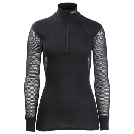 Ženska rolka Brynje of Norway Lady Wool Thermo Zip-polo crna