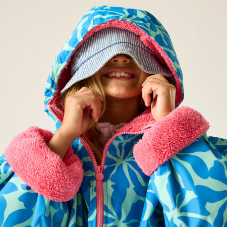 Vodonepropusni kaput Regatta Junior Waterproof Changing Robe SBluFlPiLem