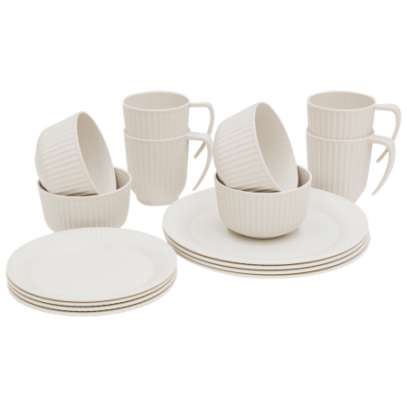 Set posuđa Outwell Delish 4 Person Dinner Set bež Sandstone