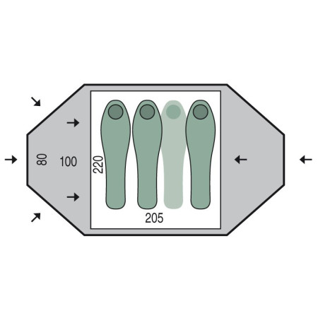 Šator za 3 osobe Pinguin Taifun 3
