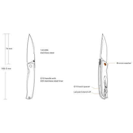 Sklopivi nož Ruike RUP661B