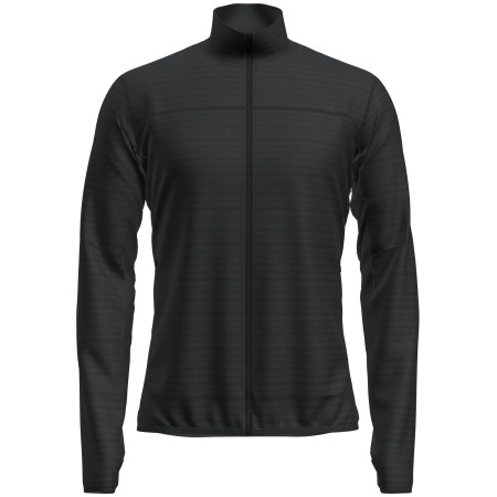 Muške funkcionalne majice dugih rukava Icebreaker Men Merino Blend 300 RealFleece™ Descender LS Zip crna Black