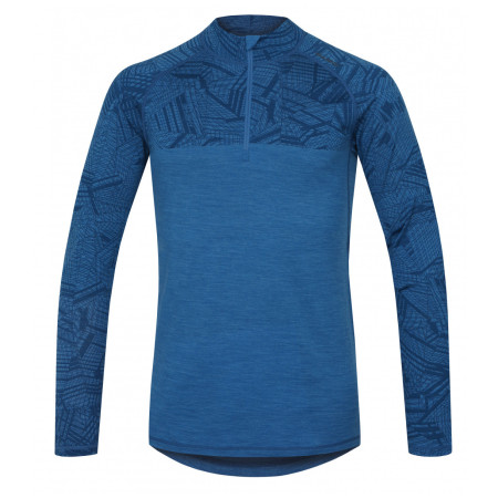 Muško termo rublje Husky Merino 100 Dl. Rukáv Zip M tamno plava