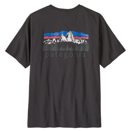 Muška majica Patagonia M's Fitz Roy Foothills T-Shirt crna Ink Black