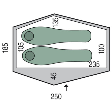 Lagani šator za 2 osobe Pinguin Echo 2