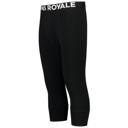 Muške gaće Mons Royale Cascade Merino Flex 200 3/4 Legging crna Black