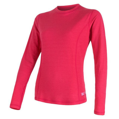 Ženska majica Sensor DF Merino wool dl.r. magenta