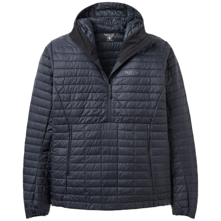 Muška jakna Rab Microlighter Pullover Down Hoody crna
