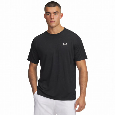 Muška majica Under Armour Tech Vent Jacquard Ss crna/bijela Black/White