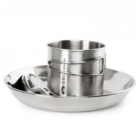 Trepetarijski set GSI Outdoors Glacier Stainless 1 Person Set