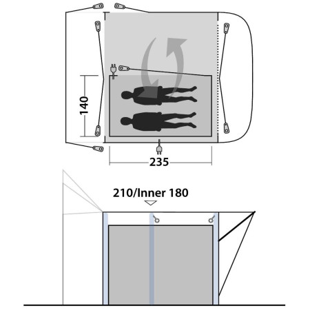 Sobe Outwell Inner Newburg 260