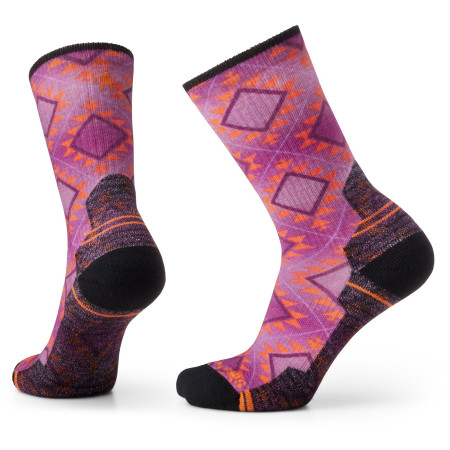 Ženske čarape Smartwool W Hike Light Cushion Southwest Tile Crew ružičasta/crna