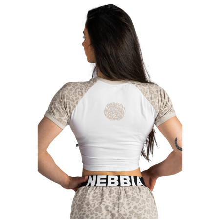 Ženska majica Nebbia Crop Top Leopard '97 Primal