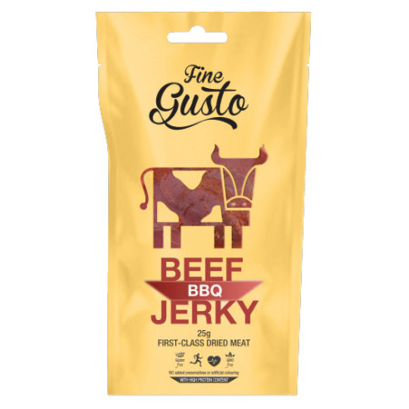 Suho meso Fine Gusto Hovězí Jerky BBQ 25g