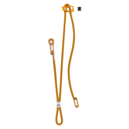 Jednostruka pupkovina za penjanje Petzl Dual Connect Adjust narančasta Orange