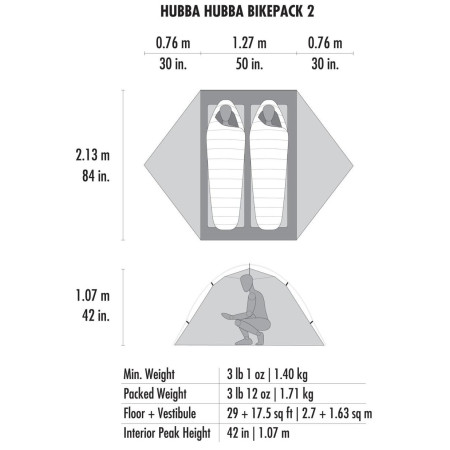 Izuzetno lagani šator MSR Hubba Hubba Bikepack 2