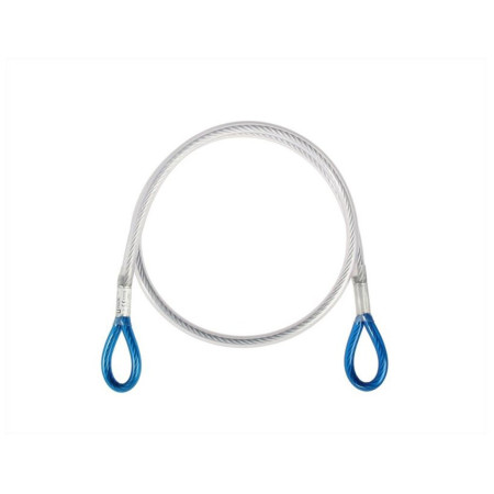 Sidrišni sustav Singing Rock Steel Lanyard "I" 130 cm srebrena/plava