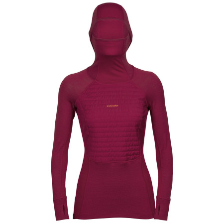 Ženska funkcionalna dukserica Icebreaker ZoneKnit™ Insulated LS Hoodie ružičasta
