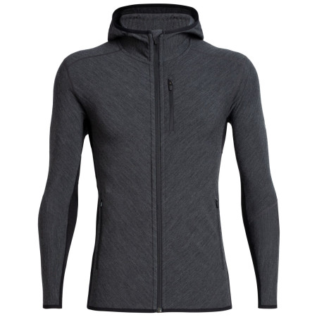 Muška dukserica Icebreaker M Descender LS Zip Hood siva