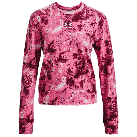 Ženska dukserica Under Armour Rival Terry Print Crew ružičasta