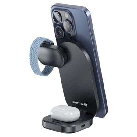 Bežični punjač Swissten MagBase 3-in-1